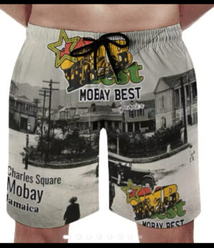 Mobay Best vintage print casual gym beach shorts