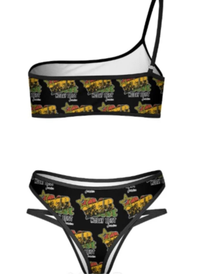 Mobay Best 2 piece pushups monokini single strap swimwear